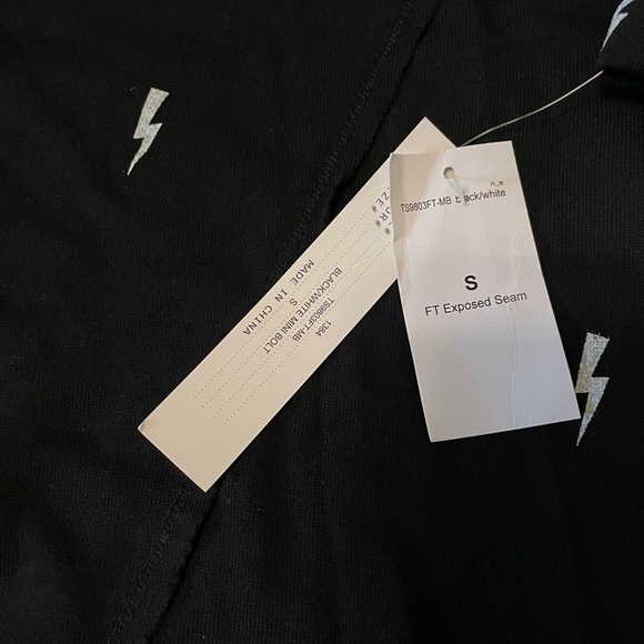 THEO & SPENCE Lightning Bolt Sweatshirt In Black White Min - Picture 8 of 10